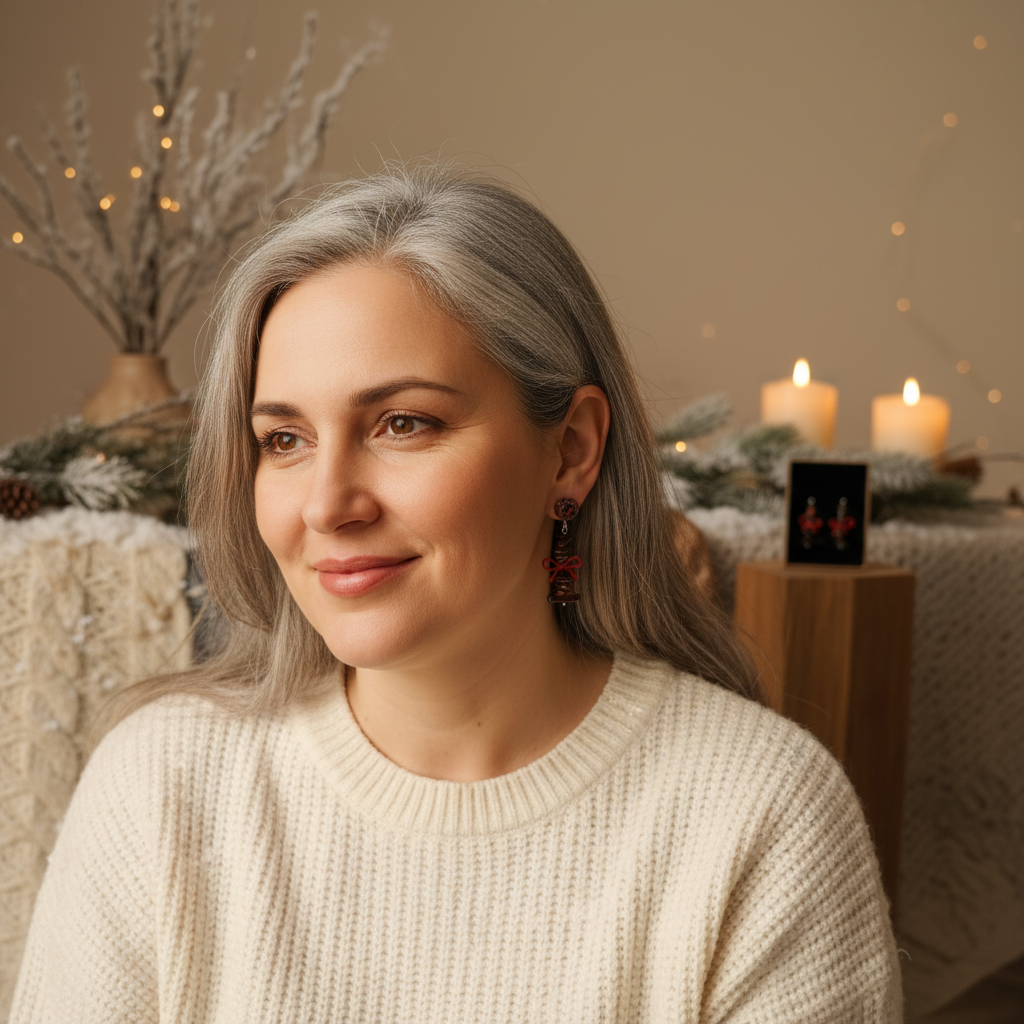 Charming handmade earrings featuring a delicate bow and a protective Bull’s Eye charm. 